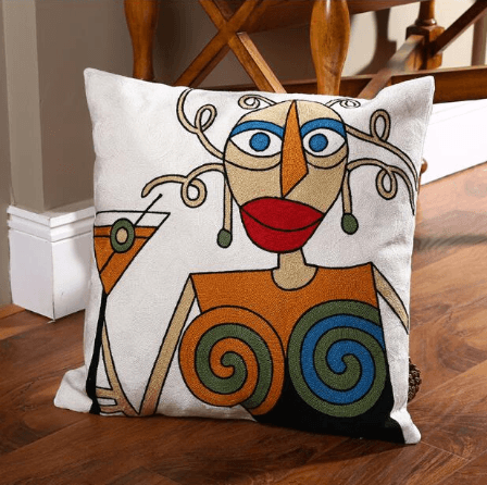 Picasso Embroidered Cushion Cover - PAP Art Store