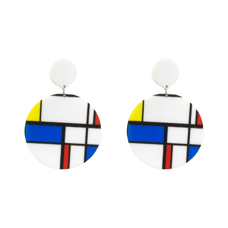 Piet Mondrian Art Earrings