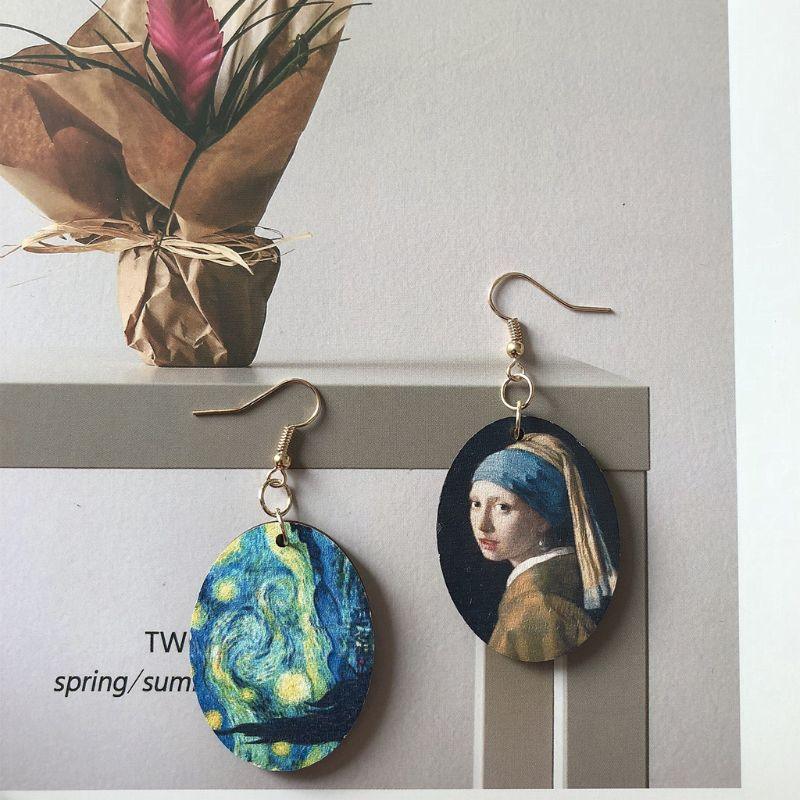 Girl With a Pearl Earring & Starry Night Inspired Earrings - Art Store