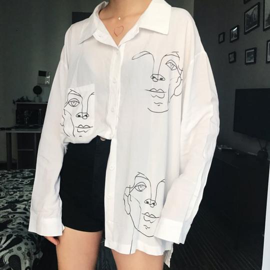 Line Art Faces Shirt - PAP Art Store