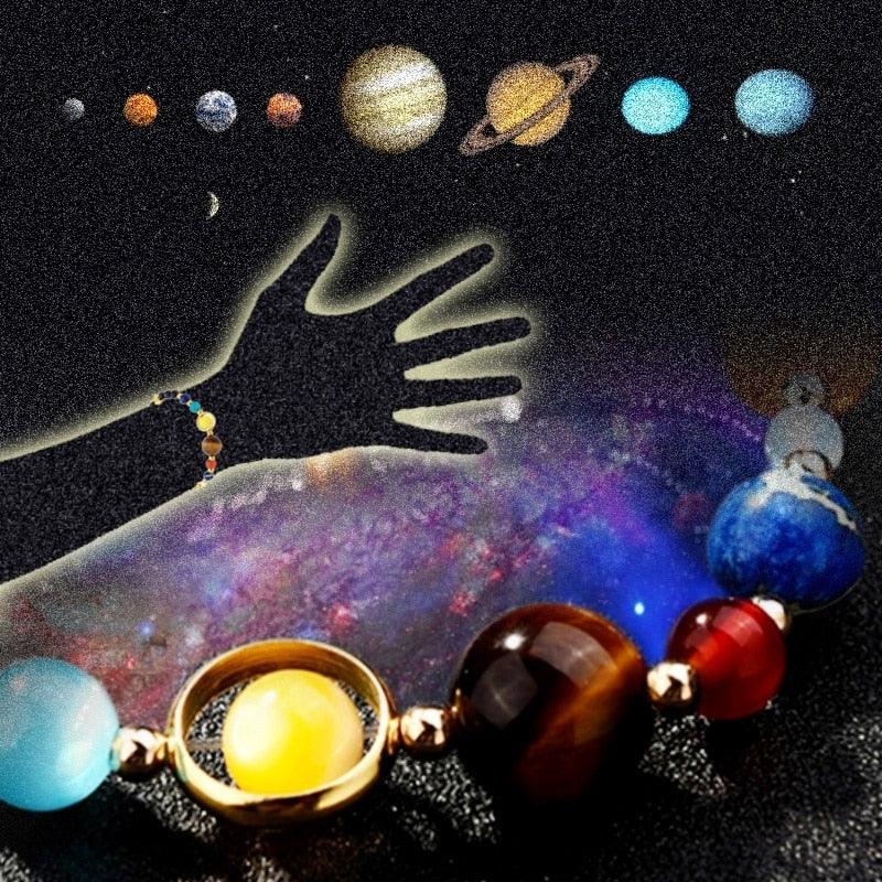 Solar System Bracelet. Healing Planet Stones. Galaxy bracelet. Planet  bracelet | eBay