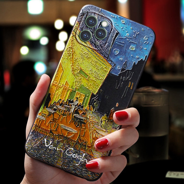 Embossed 3d Van Gogh Artwork Cases Iphone PAP Art Store Embossed 3d Van Gogh Artwork Cases Iphone PAP Art Store