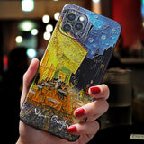 Embossed 3d Van Gogh Artwork Cases Iphone