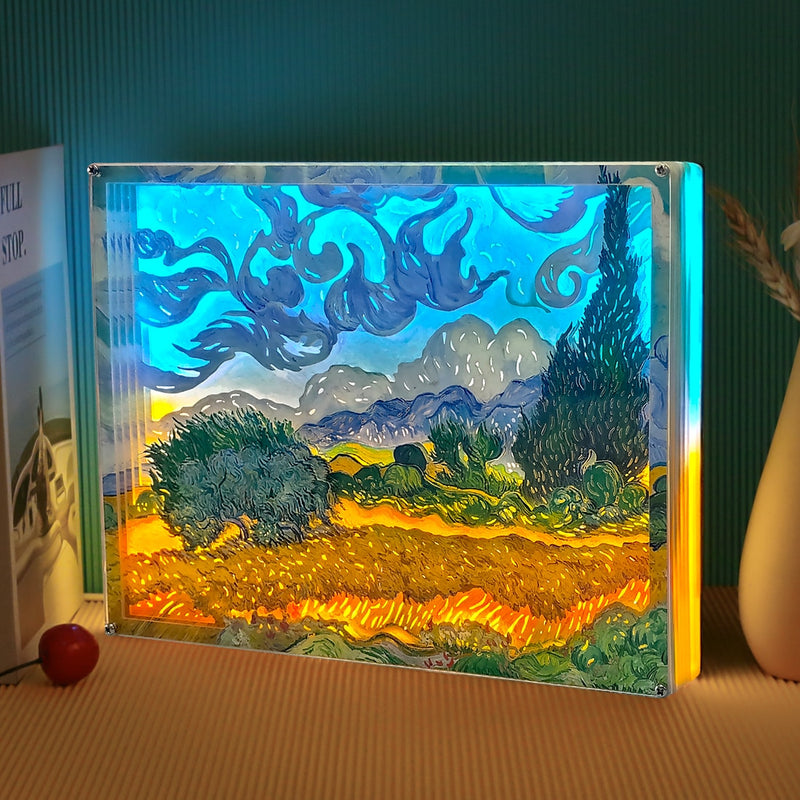 Gogh Artwork Night Lamp Frame