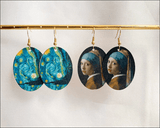 Girl With a Pearl Earring & Starry Night Inspired Earrings - PAP Art Store