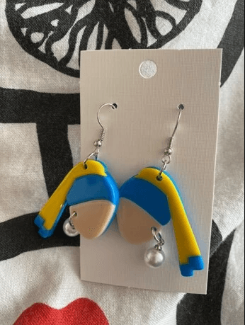 Faux Pearl Acrylic Girl Drop Earrings - PAP Art Store