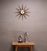 Sunburst Wood Wall Clock - PAP Art Store
