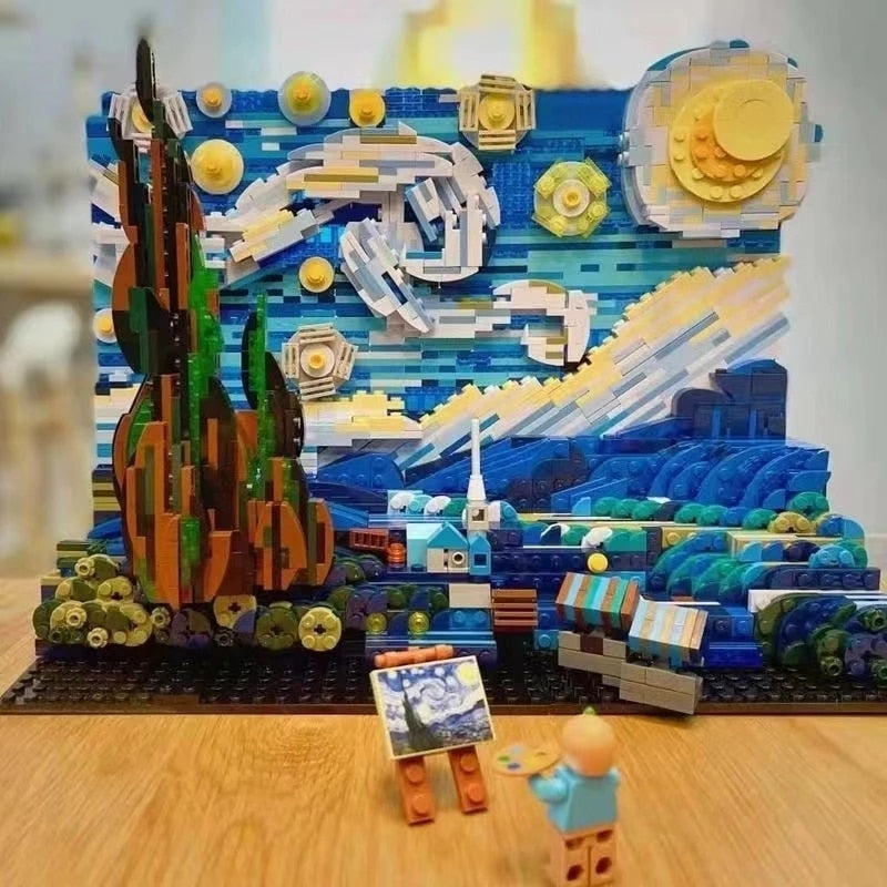 The Starry Night Lego Set PAP Art Store the-starry-night-lego-set-pap-art-store