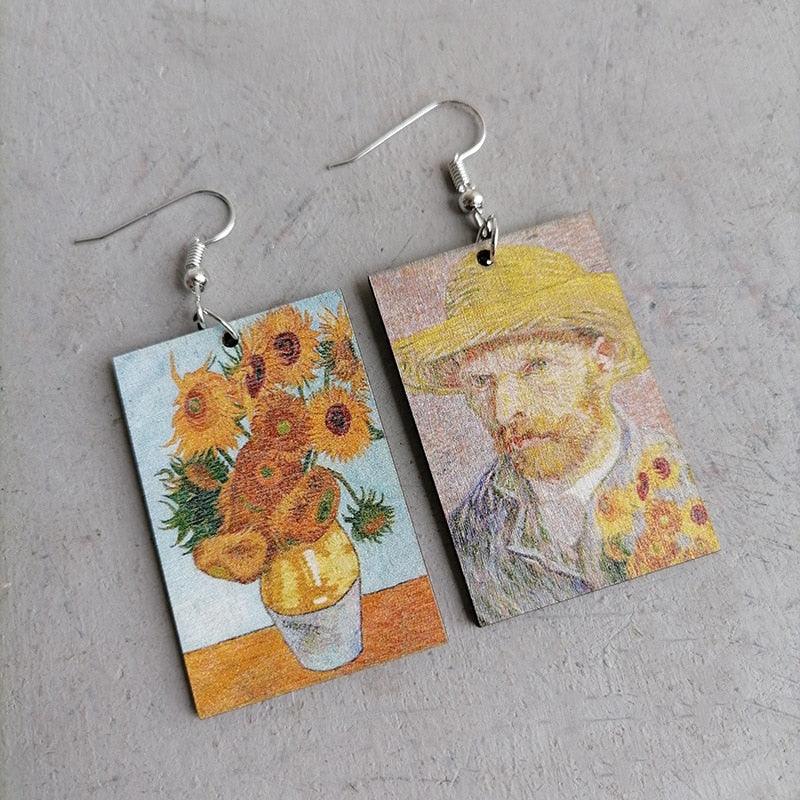Gogh Wooden Earrings - PAP Art Store