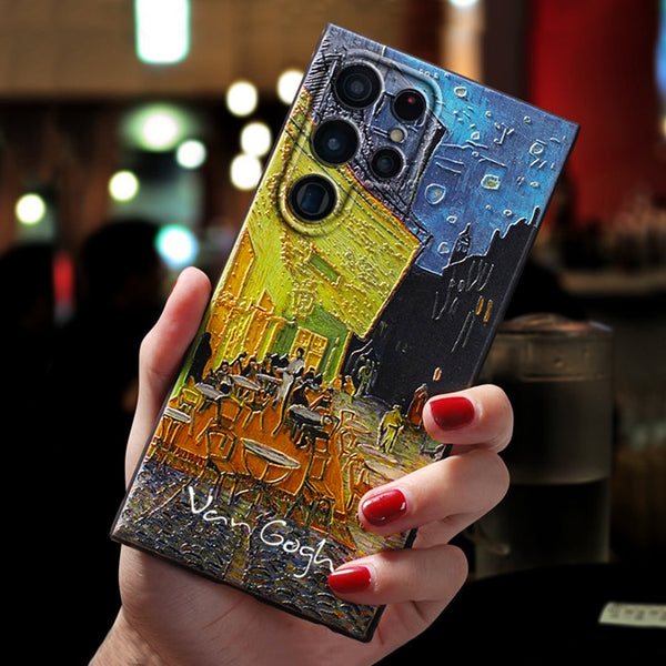 Embossed 3D Van Gogh Cases For Samsung (Latest)