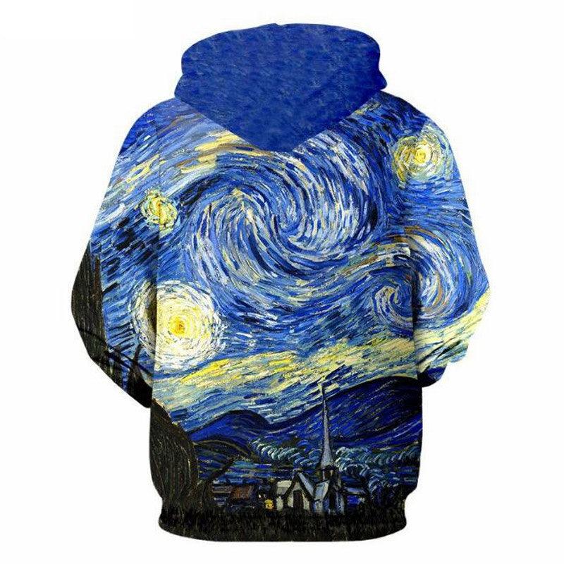 The Starry Night Printed Hoodies n Sweatshirt - Art Store