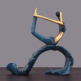 Yoga Asanas Handpainted Sculpture
