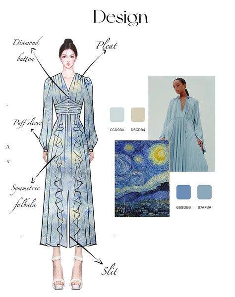 Starry Night Dreamy Long Dress - PAP Art Store