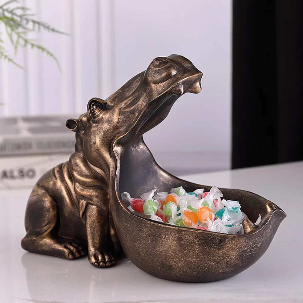 Functional Decor Hippo Figurine