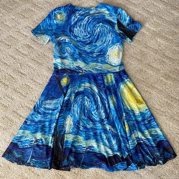 Van Gogh Starry Night Slim Fit Dress