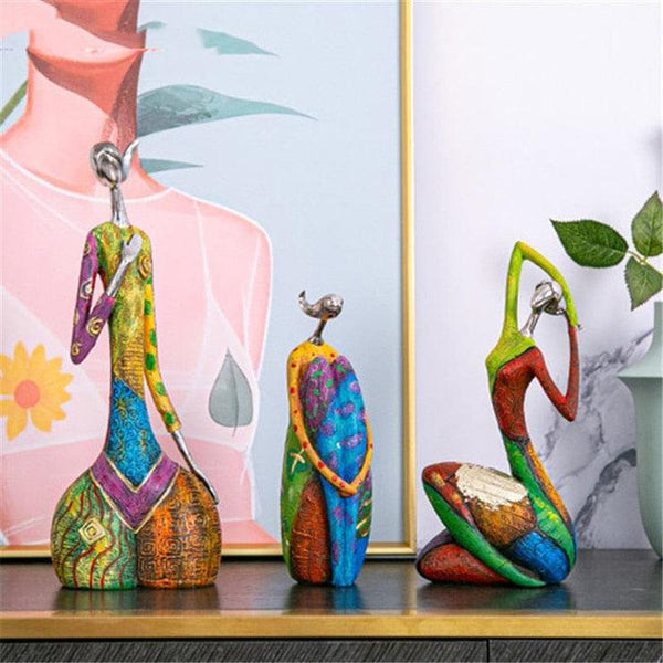 Abstract Colorful Woman Figurines - PAP Art Store