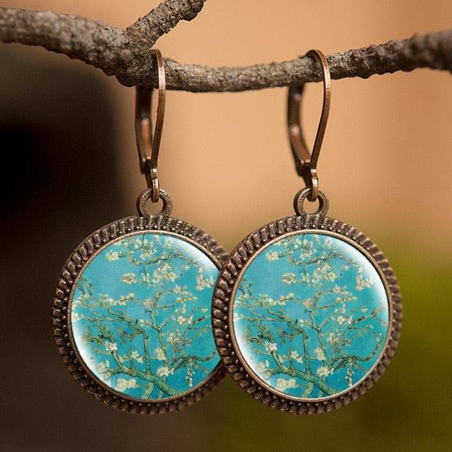 Famous Art Paintings Inspired round Earrings - Art Store