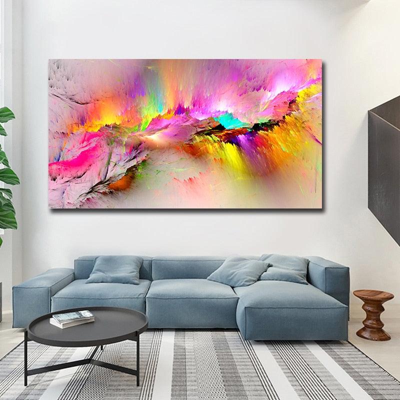 Abstract Colorful Aurora Scenery Wall Art Print - PAP Art Store