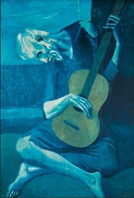Pablo Picasso 'The Old Guitarist' Wall Art Print - PAP Art Store