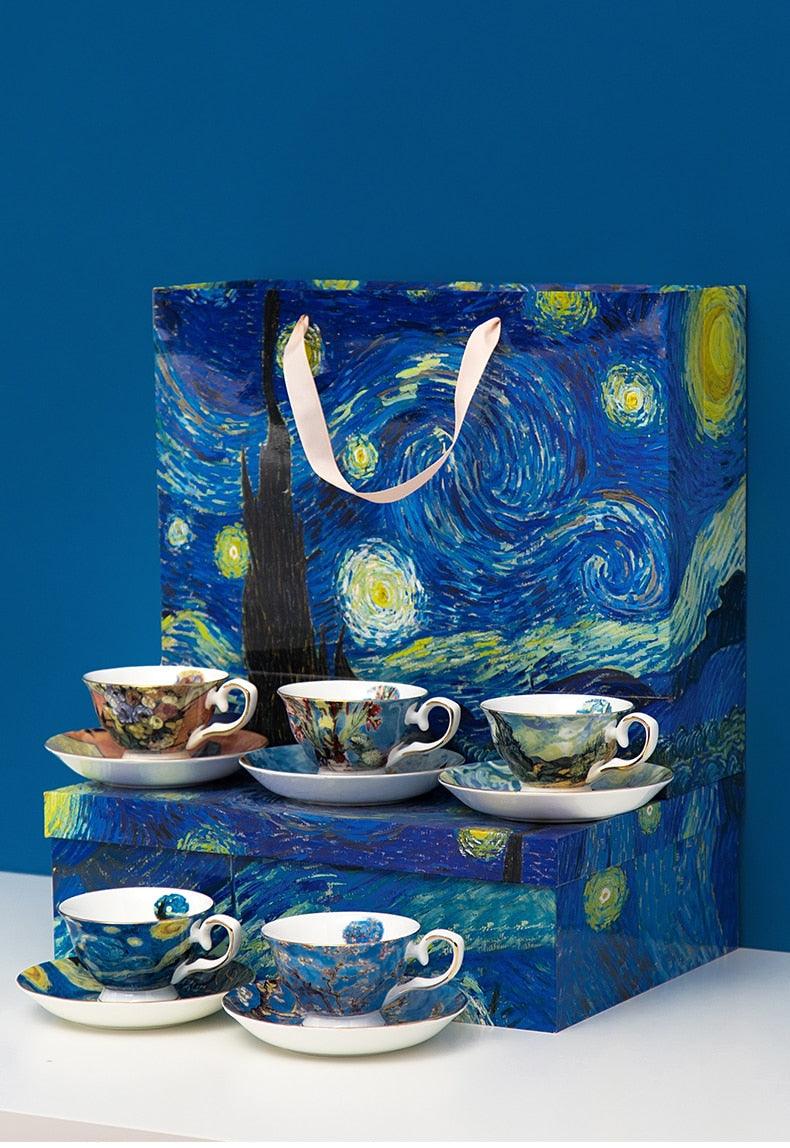 Van Gogh Series Coffee Set with Gift Box - Art Store