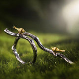Birds on a Tree Branch Ring - PAP Art Store