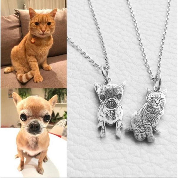 Custom Engraved Pet Photo Pendant Necklace - PAP Art Store