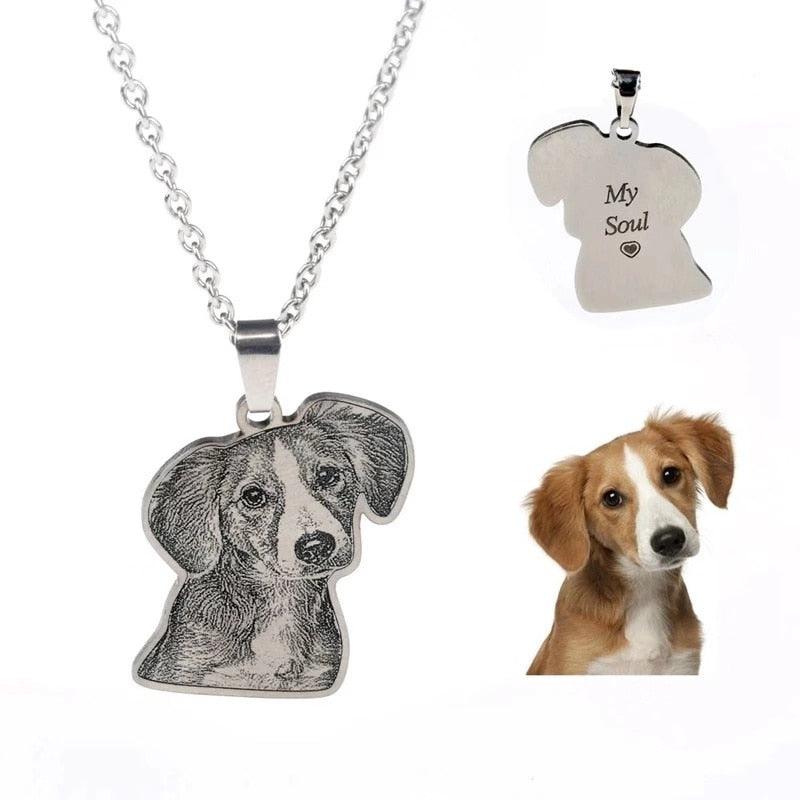 Custom Engraved Pet Photo Pendant Necklace - PAP Art Store