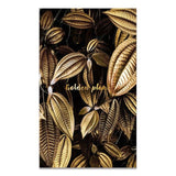 Scandinavian Golden Leaf & Petals Wall Art - PAP Art Store