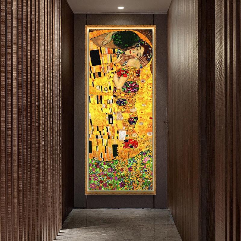 Klimt 'The kiss' Large Banner Wall Art Print - PAP Art Store