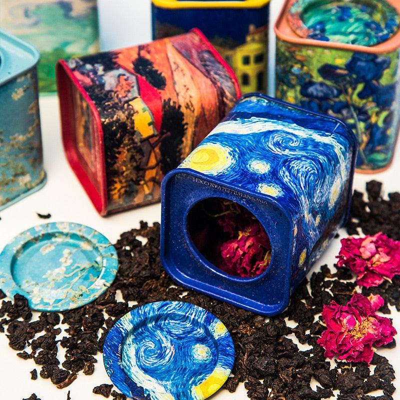 Van Gogh Artwork Mini Tea Canisters Set of 7 - PAP Art Store