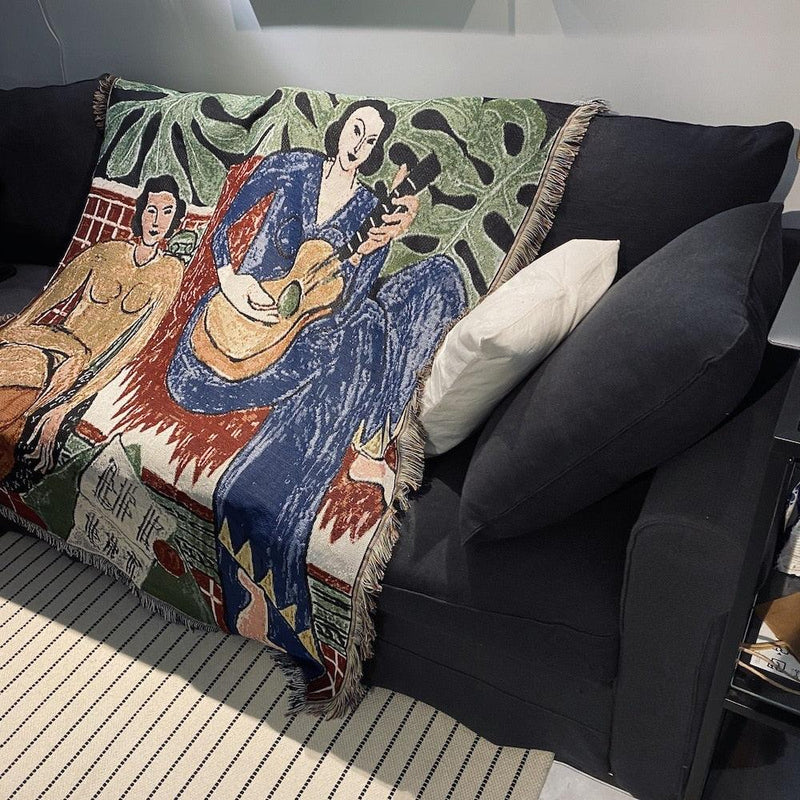 Famous Artworks Inspired Sofa Blanket/tapestry - PAP Art Store