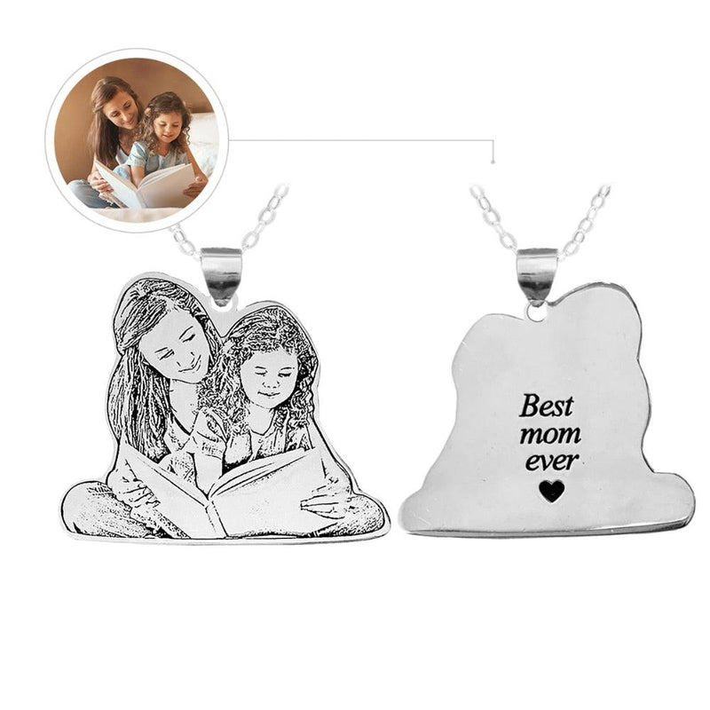 Custom Family Photo Engrave Necklace - PAP Art Store