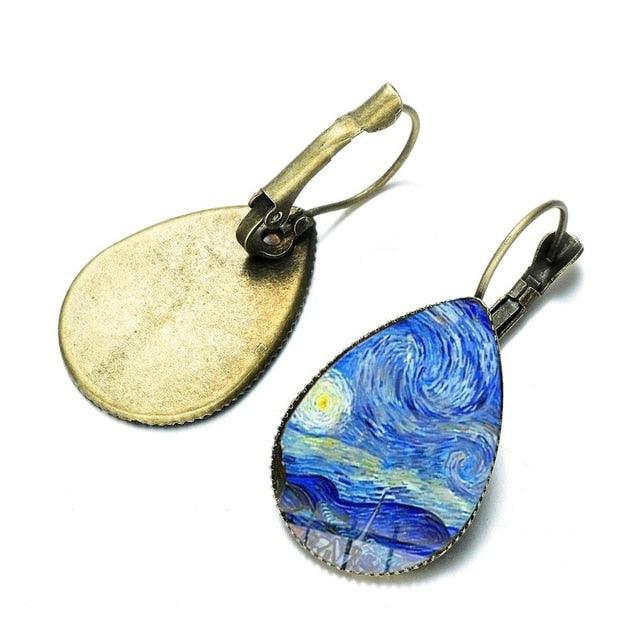 Van Gogh Artwork Teardrop Earrings - PAP Art Store