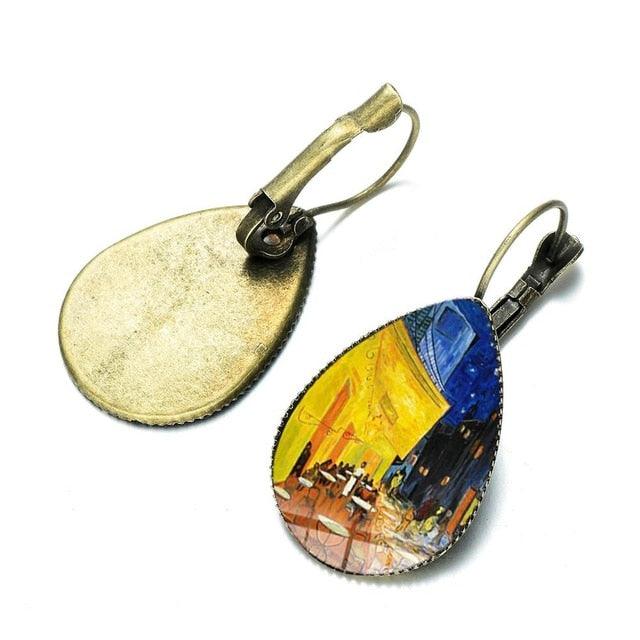 Van Gogh Artwork Teardrop Earrings - PAP Art Store