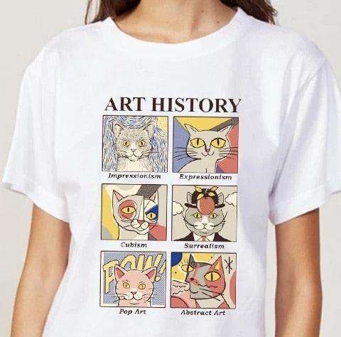 Art History Cat Funny T Shirt - PAP Art Store