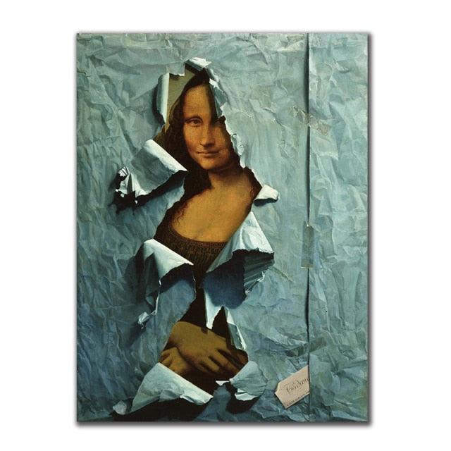 La Déchirure (The Tear) ft Mona Lisa Wall Art Print - PAP Art Store