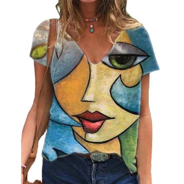 Colorful Face Art T shirts - PAP Art Store