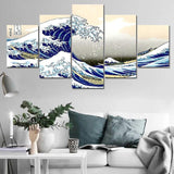Hokusai The Wave Off Kanagawa 5 Panel Print Set - PAP Art Store