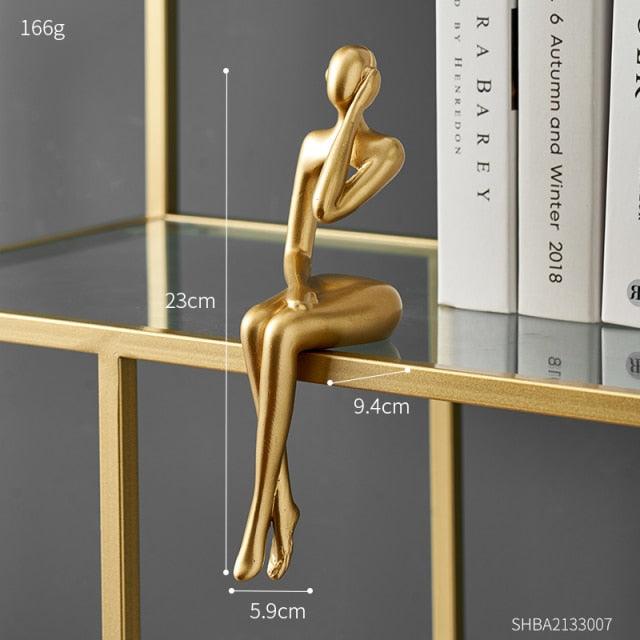 Modern Abstract Gold Resin Figurines - PAP Art Store
