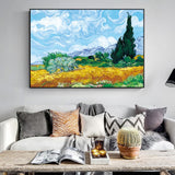 Van Gogh 'Wheatfield With Cypresses' Wall Art - Art Store