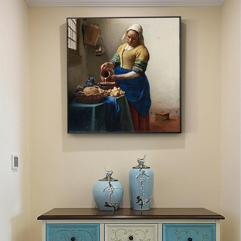 Johannes Vermeer "The Milkmaid" Wall Art - Art Store