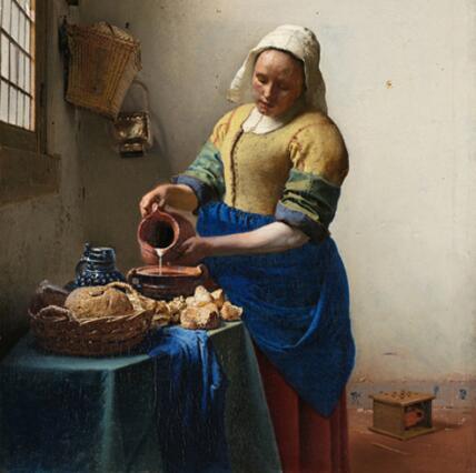 Johannes Vermeer "The Milkmaid" Wall Art - Art Store