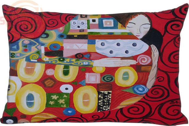 Gustav Klimt Inspired Rectangle Pillow Case - Art Store