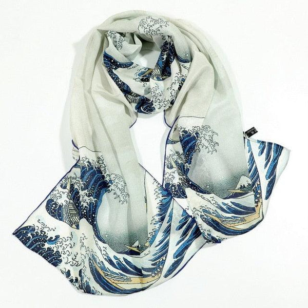 Famous Oil Painting Inspired 100% Silk Scarves - Art Store