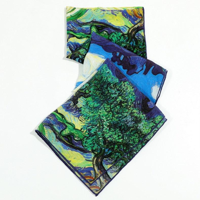 Famous Oil Painting Inspired 100% Silk Scarves - Art Store